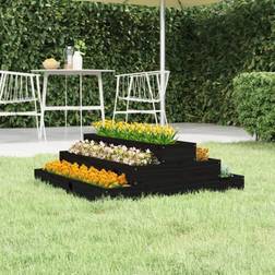 vidaXL plantekasse 80x80x27 massivt fyrretræ Plantekasse