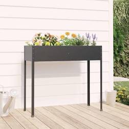 vidaXL Garden Planter Anthracite Galvanised Steel