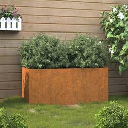 vidaXL Jardinera De Acero Corten 62x30x29 cm - Marrón