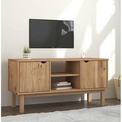 vidaXL Centre de Divertissement 113.5 x 43 x 57 cm Bois de Pin Massif Meuble TV