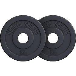 Gorilla Sports Vægtsskiver BASIC Cement 51 mm 2x2,5-2x15 kg