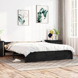 vidaXL Solid Wood Bed Frame 140 x 190 cm