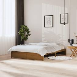 vidaXL Bed Frame Honey Brown