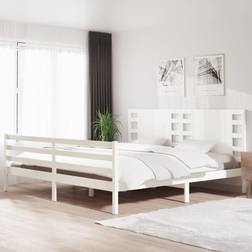 vidaXL Bed Frame without Mattress 200x200 cm White
