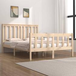 vidaXL Brown Bed Frame 140 x 190 cm