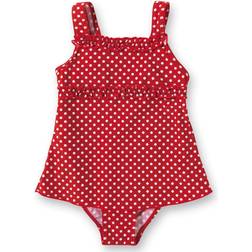 Playshoes maillot de bain résistant aux UV avec jupe pointillée rouge