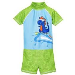 Playshoes Bañador Infantil Pieza Con Protección UV Dino - Bleu