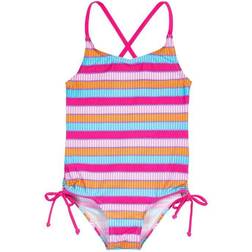 Playshoes Badedragt - Lyseblå/Orange/Fuchsia/Lyserød