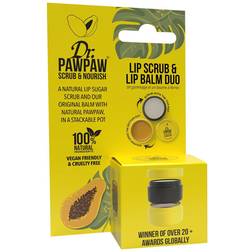 Dr. PAWPAW Scrub &amp; Nourish Lip Scrub &amp; Lip Balm Duo