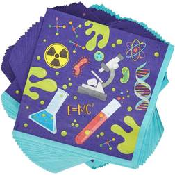 Science Birthday Party Decorations, Purple Paper Napkins (6.5 In, 100 Pack)