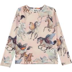 Molo T-shirt LS, Rose/Fairy horses