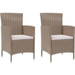 vidaXL havestole hynder 2 stk. polyrattan