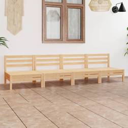 vidaXL 4-delige Loungeset Massief Grenenhout Ensemble de Salon d'Extérieur