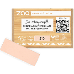 ZAO Øjne Eyeshadow & Primer Refill Rectangular Eyeshadow Matt No. 210 Matt Peachy Pink 1,30 g