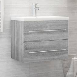 vidaXL Armoire De Lavabo Sonoma Gris 60 x 38.5 x 48 cm