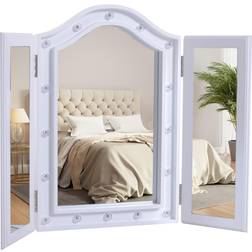 Homcom Kosmetikspiegel, weiß, Holz, BxHxT: 73 x 53,5 x 45 cm weiss