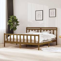 vidaXL Bed Frame Honey Brown