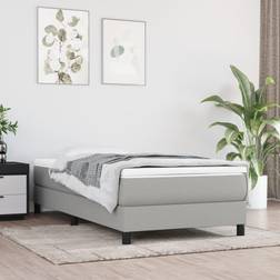 vidaXL Boxspringbett Hellgrau Stoff Bettrahmen