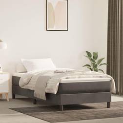 vidaXL Estructura De Cama Terciopelo Gris Oscuro 90x200 cm