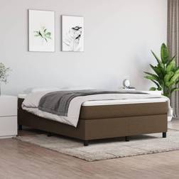 vidaXL Boxspringbett Dunkelbraun 140x190 Bettrahmen