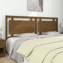 vidaXL De Cama Madera Maciza De Pino Marrón Miel 205x4x100 cm Cabecero