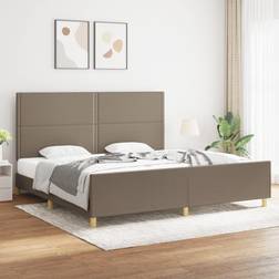 vidaXL med huvudgavel taupe Sängram