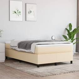 vidaXL Bedframe Stof Crèmekleurig 120x200 cm