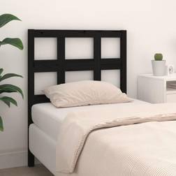 vidaXL Per Letto Nera 95.5x4x100 cm In Legno Massello Di Pino Testiera