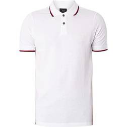 Armani Exchange Men's Double Stripe Polo Shirt - White