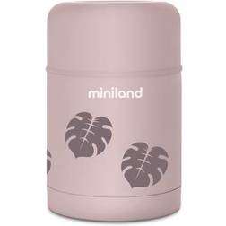 Miniland Terra 600 ml Meal Thermos Powder Pink Leaves