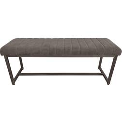 Julian Bowen Brooklyn Charcoal Settee Bench 121x47cm