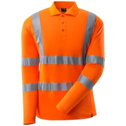 Mascot Safe Classic Polo Shirt Lange Ärmel Hi-vis Rot - Orange