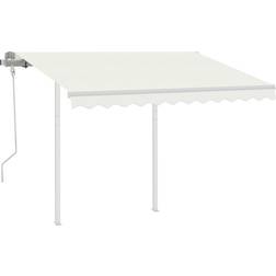 vidaXL Tenda da Sole Retrattile Manuale con Pali 3x2,5 m Blu e Bianca cod mxl 43771 250x300cm