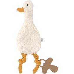 Lässig Schmusetuch mit Schnullerhalter Knitted Baby Comforter GOTS Tiny Farmer Goose (A)