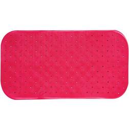 MSV Premium Pink Rectangular Shower Mat 36 x 76 cm