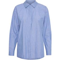 Bluse - Blau/Weiß