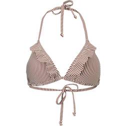 Becksöndergaard Striba Bel Frill Bikini Top - Sorrel Brown