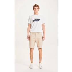 Knowledge Cotton Apparel Chuck Regular Chino Poplin Shorts - Light feather gray