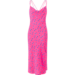 Vila Gabrielle Strap Dress Pink Peacock AOP:BLU