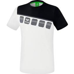 Erima 5-C T-Shirt white/black/dark grey 128