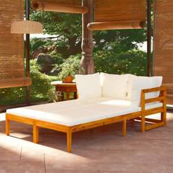 vidaXL Patio Sun Lounger 2 pcs Outdoor Sectional Furniture Sunbed Acacia Wood