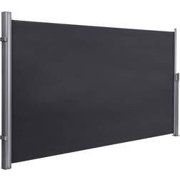 Songmics Paravent Extérieur Rétractable 350 x 180 cm Gris Anthracite GSA185G