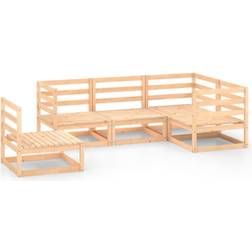 vidaXL 5 Piece Garden Solid Wood Pine Outdoor Lounge Set