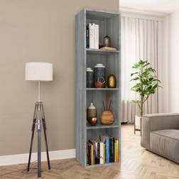 vidaXL Libreria/Mobile TV Grigio Sonoma 36x30x143 cm Legno Multistrato Scaffale per libri