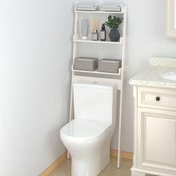 vidaXL toiletstativ 63,5x32x179 massivt fyrretræ Væghylde