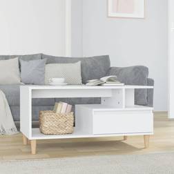 vidaXL vit högglans Soffbord