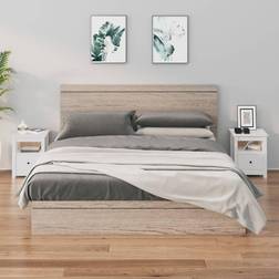 vidaXL Comodini 2 pz Bianchi 40x35x49 cm In Legno Massello di Pino Comodino