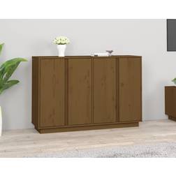 vidaXL Credenza Miele 120x35x80 cm In Legno Massello Di Pino Madia