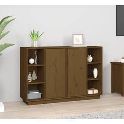 vidaXL 120x35x80 fyrretræ gyldenbrun Skænk