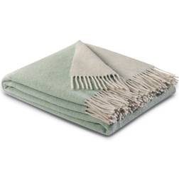 Biederlack Plaid, salvia-creme,130x170 Tæppe Grøn, Beige